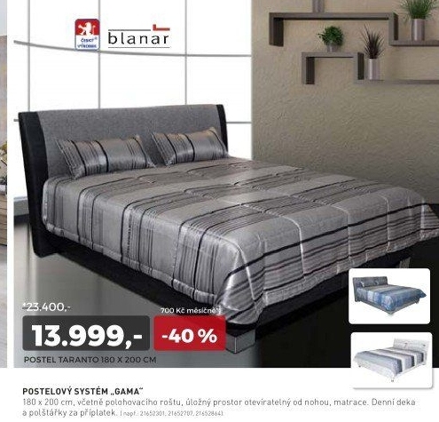 Čalouněná postel GAMA TARANTO