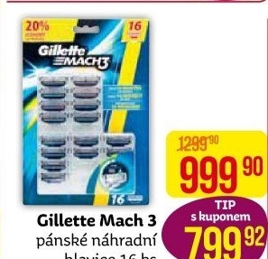 Náhradní hlavice pánské Mach 3 Gillette