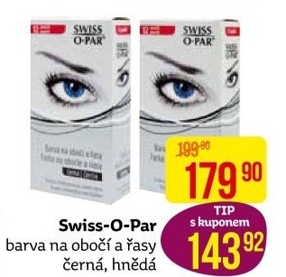 Barva na obočí a řasy Swiss O Par