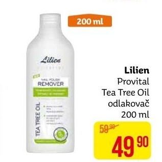 Odlakovač na nehty Tea Tree Oil Lilien