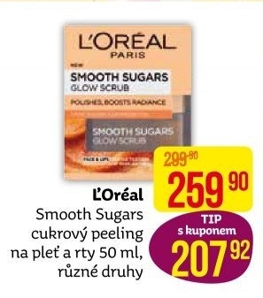 Peeling pleťový Smooth Sugars Crubs L'Oréal