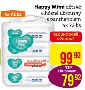 Vlhčené ubrousky dětské Happy Mimi