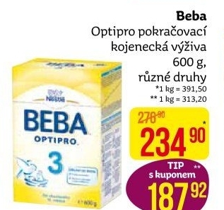 Mléčná výživa Beba Optipro Nestlé