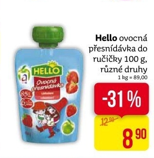 Ovocná kapsička Hello