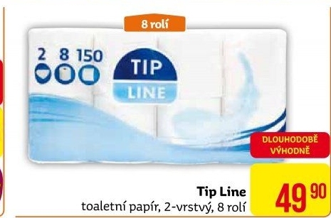 Toaletní papír 2vrstvý Tip Line