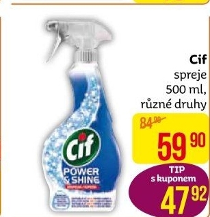 Čističe ve spreji Cif