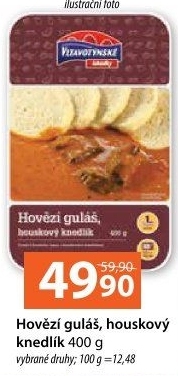 Hovězí guláš s houskovým knedlíkem Vltavotýnské lahůdky