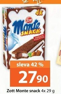 Dezert mléčný Monte Snack Zott
