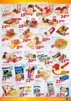 akční leták ESO MARKET 25.4.2018-6.5.2018