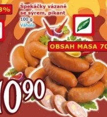 Špekáčky pikant vázané Váhala
