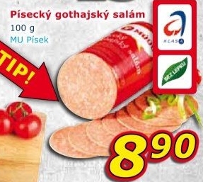 Salám Gothaj Maso uzeniny Písek