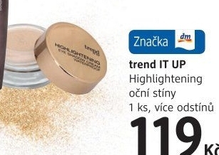 Voděodolné oční stíny Highlightening Trend IT UP
