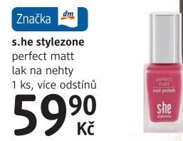 Lak na nehty Perfect matt stylezone s.he