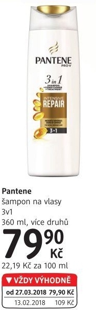 Šampon na vlasy 3v1 Pantene