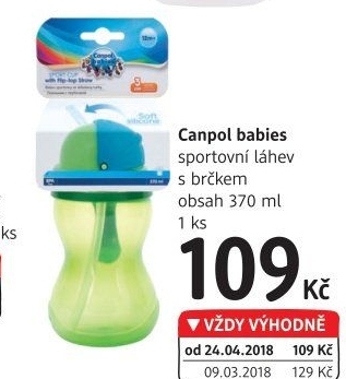 Láhev sportovní se slámkou Canpol Babies