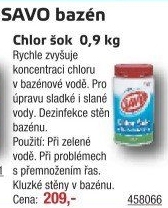 Přípravek do bazénu tablety Chlor Šok Savo