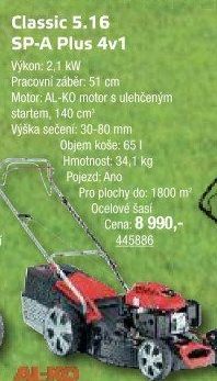 Benzínová rotační sekačka AL-KO Classic 5.16 SP-A Plus