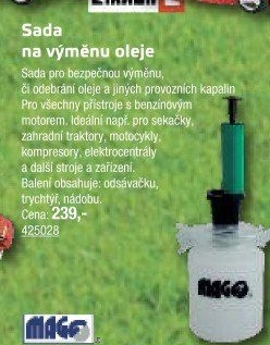 Sada na výměnu oleje Magg