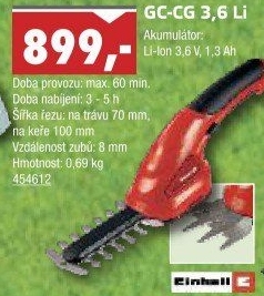 Aku nůžky na trávu a keře Einhell GC-CG
