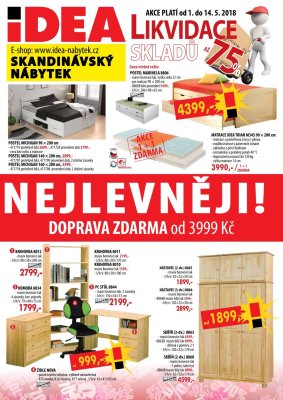 akční leták IDEA nábytek 1.5.2018-14.5.2018