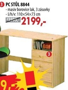 PC stůl 8844 lakovaný