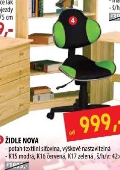Židle NOVA modrá K15