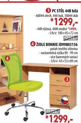 Psací stůl 44 bílá