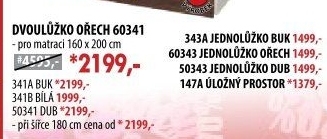 Dvoulůžko 60341 ořech/bílá