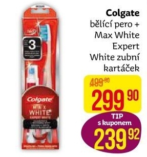 Kartáček na zuby a bělicí pero Max White Expert Colgate