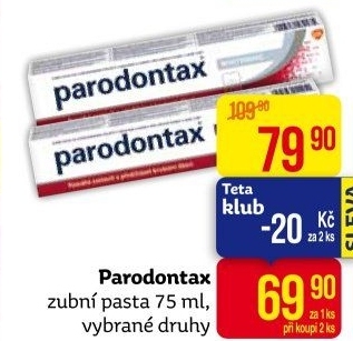 Pasty na zuby Parodontax