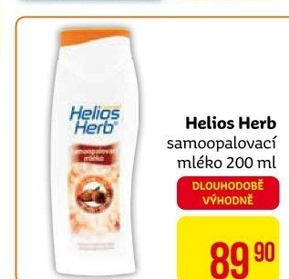 Mléko samoopalovací Helios Herb
