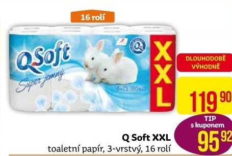 Toaletní papír 3vrstvý Q Soft