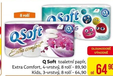 Toaletní papír 4vrstvýQ soft
