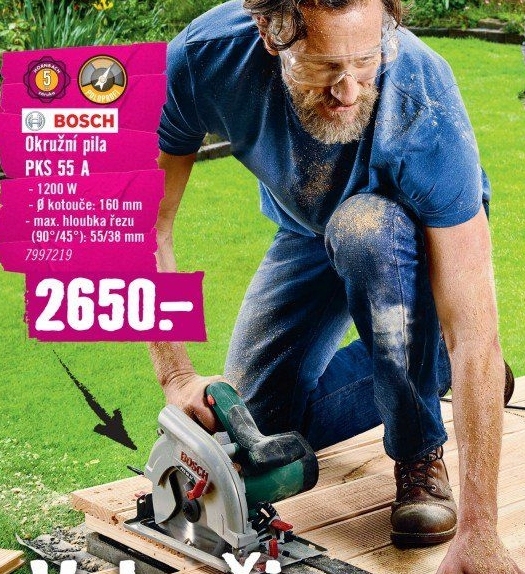 Kotoučová pila Bosch PKS 55 A