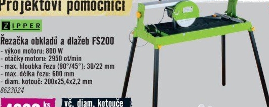Řezačka obkladů a dlažby Zipper FS200