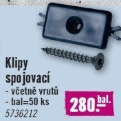 Spojovací klipy a vruty