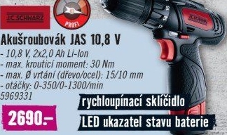 Aku šroubovák Jas JC Schwarz