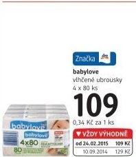 Vlhčené ubrousky dětské Babylove