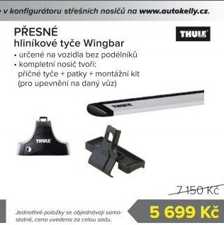 Příčné střešní nosníky - příčníky Thule
