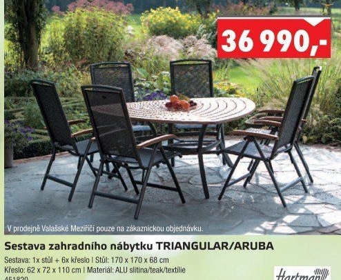 Zahradní set Triangular/Aruba Hartman