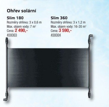 Solární ohřev pro bazény Slim Marimex