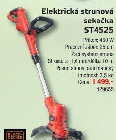 Elektrická strunová sekačka Black&amp