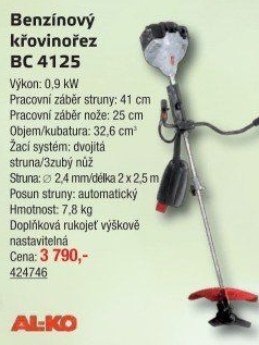 Benzínová motorová kosa AL-KO BC 4125 II-S Comfort