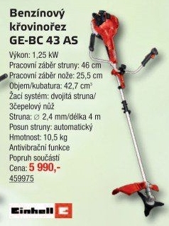 Křovinořez benzínový Einhell GE - BC 43 AS