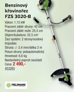 Benzinový křovinořez Fieldmann FZS 3020-B