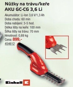 Aku nůžky na trávu a keře Einhell GC-CG