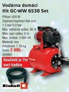 Domácí vodárna Einhell Kit GC-WW 6538