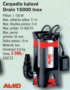 Ponorné čerpadlo kalové Al-Ko Drain 15000 Inox