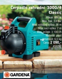 Čerpadlo 3000/4 Classic Gardena