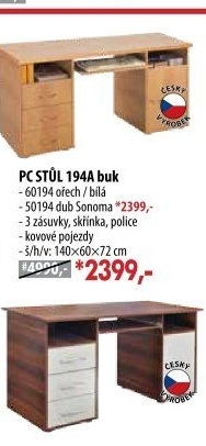 Stůl na počítač 194 buk